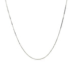 14k White Gold Adjustable Box Chain 0.6mm