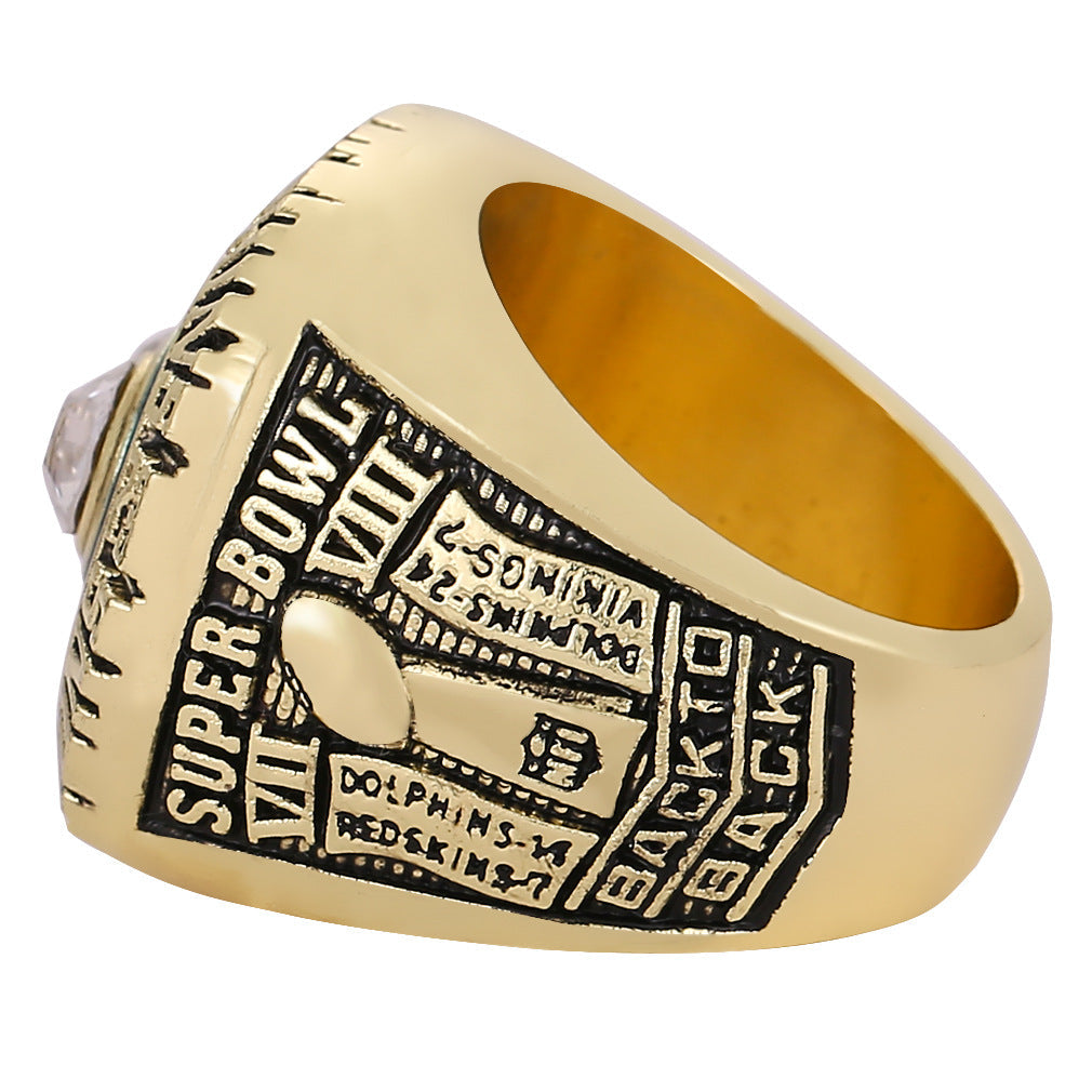 1973 & 1974 Miami Back-to-Back Championship Ring & Trophy Set – Replica Ring Set for Collectors & Fans