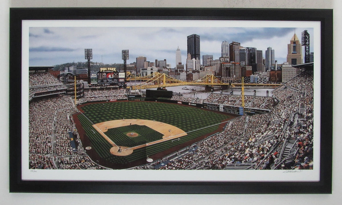 Pittsburgh Pirates PNC Park Stadium Oversized Lithograph Print Framed