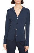 Vince Collared V Neck Cardigan Navy XSmall