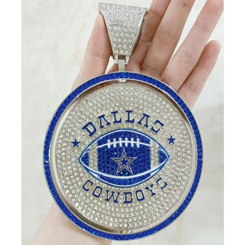 Rotating Sports Team Logo Pendant Necklace –  Perfect Gifts for True Fans