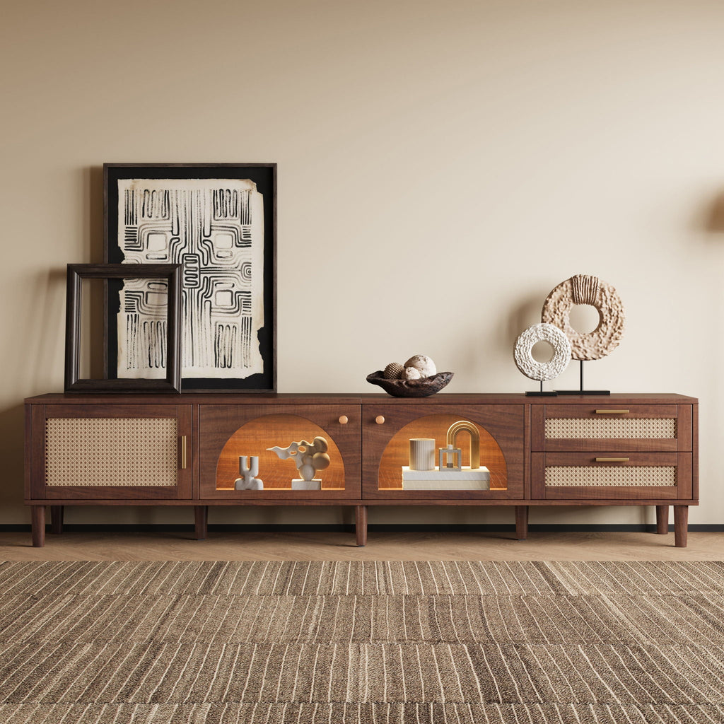 TV Stand For TVs Up To 90" - Dark Brown