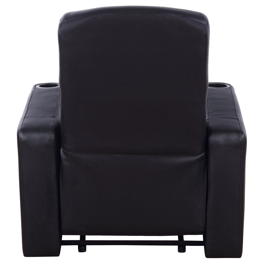 Upholstered Recliner Comfort Lounge Chair - Black