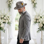 Light Gray Crushable Wool Felt Fedora Hat for Men – 100% Australian Wool
