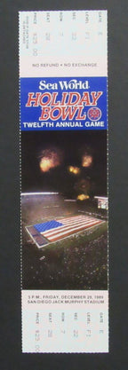 1989 Holiday Bowl College Football Game Full Ticket Penn State vs. BYU