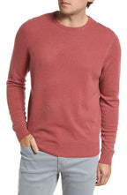 Nordstrom Cashmere Crewneck Sweater in Burgundy Blush, Size X-Large