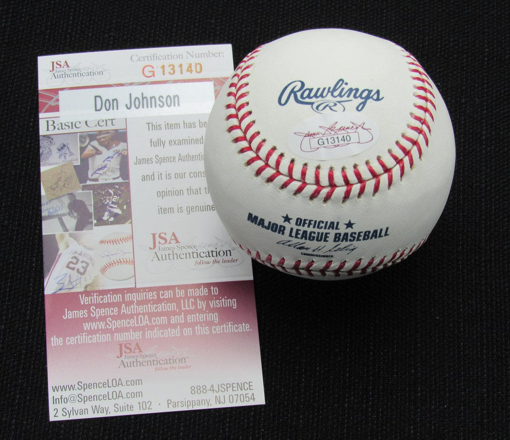 Don Johnson Signed/Auto Yankees 100th OML Baseball JSA 186620