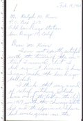 Jim Derrington Chicago White Sox Signed Personal Letter to GM Ralph Kiner 151584