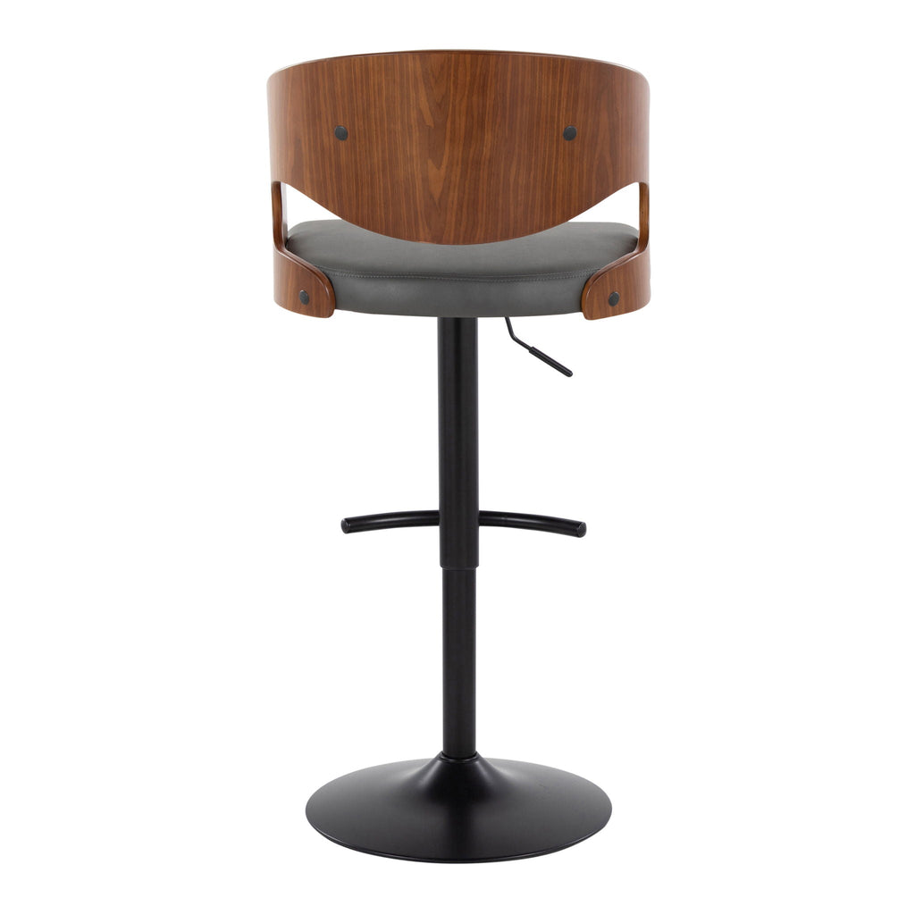 Pino - Mid Century Modern Adjustable Barstool With Swivel (Set of 2)