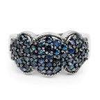 2.35 Carat Genuine Blue Sapphire .925 Sterling Silver Ring