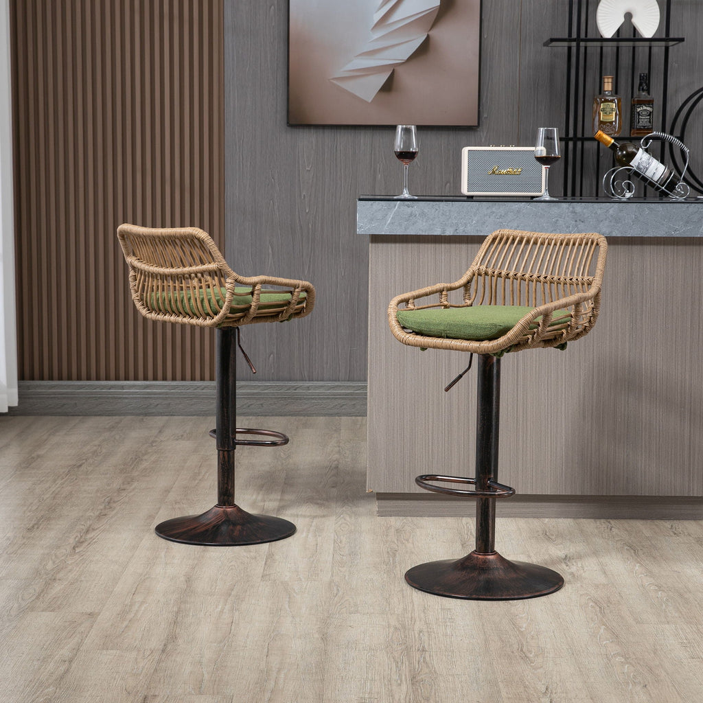 Modern Swivel Bar Stools Adjustable Counter Chairs