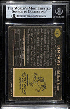 Ben Davis Signed 1969 Topps Card #187 Cleveland Browns BAS/Beckett 184910