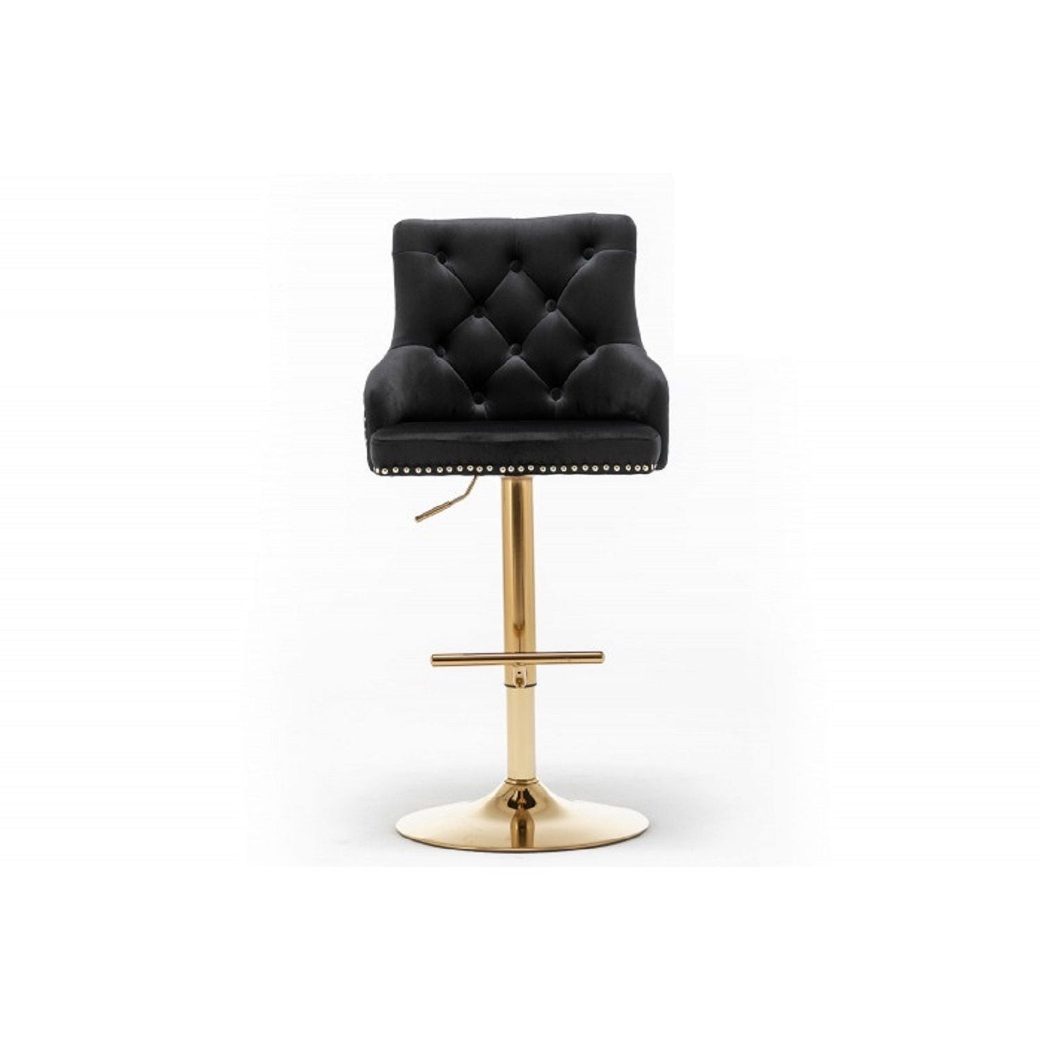 Adjustable Swivel Bar Stool With Nailhead Trim (Set of 2)