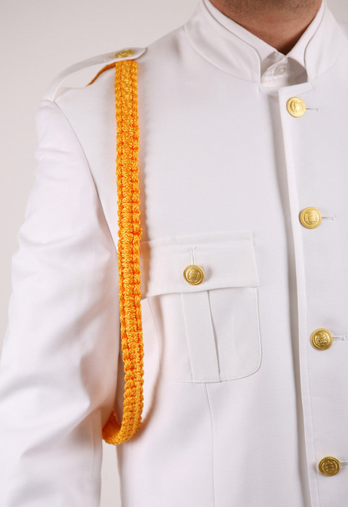 Ferrecci Men's White Military Cadet Uniform – 2-Piece Jacket & Pants