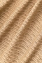 Long Sleeve Sweater Polo Solid // Camel