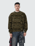 Camo Oversized Heavyweight Crewneck Sweatshirt