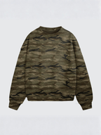 Camo Oversized Heavyweight Crewneck Sweatshirt