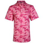 Men's Camo Cool-Stretch Golf Shirt – Pink