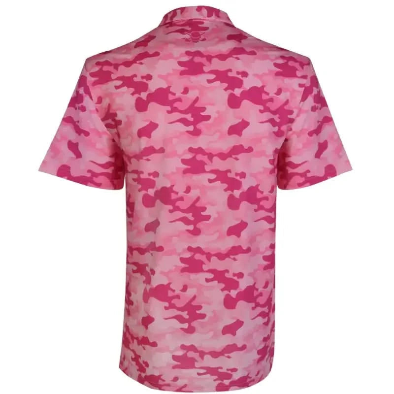 Men's Camo Cool-Stretch Golf Shirt – Pink