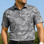 Camo X Cool-Stretch Golf Shirt (Grey)