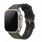 Canvas & Rubber Band - For Apple Watch ULTRA - Green