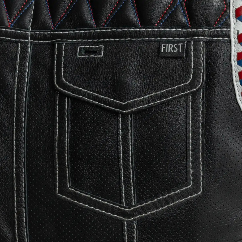 Captain Perforated Men's Motorcycle Leather Vest