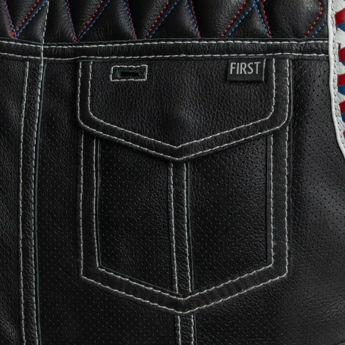 Captain Perforated Men's Motorcycle Leather Vest