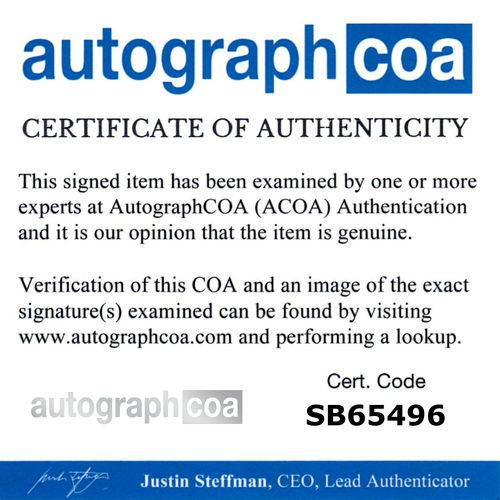 Michael J. Fox Signed Back To The Future Photo Graphics Guitar ACOA