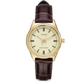 Casio Women's Gold-Tone Leather Strap Analog Watch - LTP-V005GL-9AUDF
