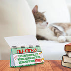 50 Ways Your CAT is Trying to KILL YOU!  Funny Desk Spiral Flip Book Signs