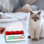 50 Ways Your CAT is Trying to KILL YOU!  Funny Desk Spiral Flip Book Signs