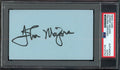 Johnny Majors CHOF Autographed Index Card Tennessee PSA/DNA