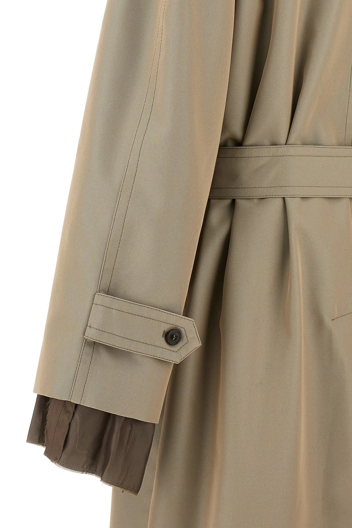 Maison Margiela Men Long Single-Breasted Trench Coat