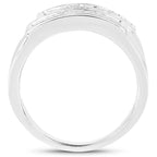 0.70 Carat Genuine White Sapphire .925 Sterling Silver Ring