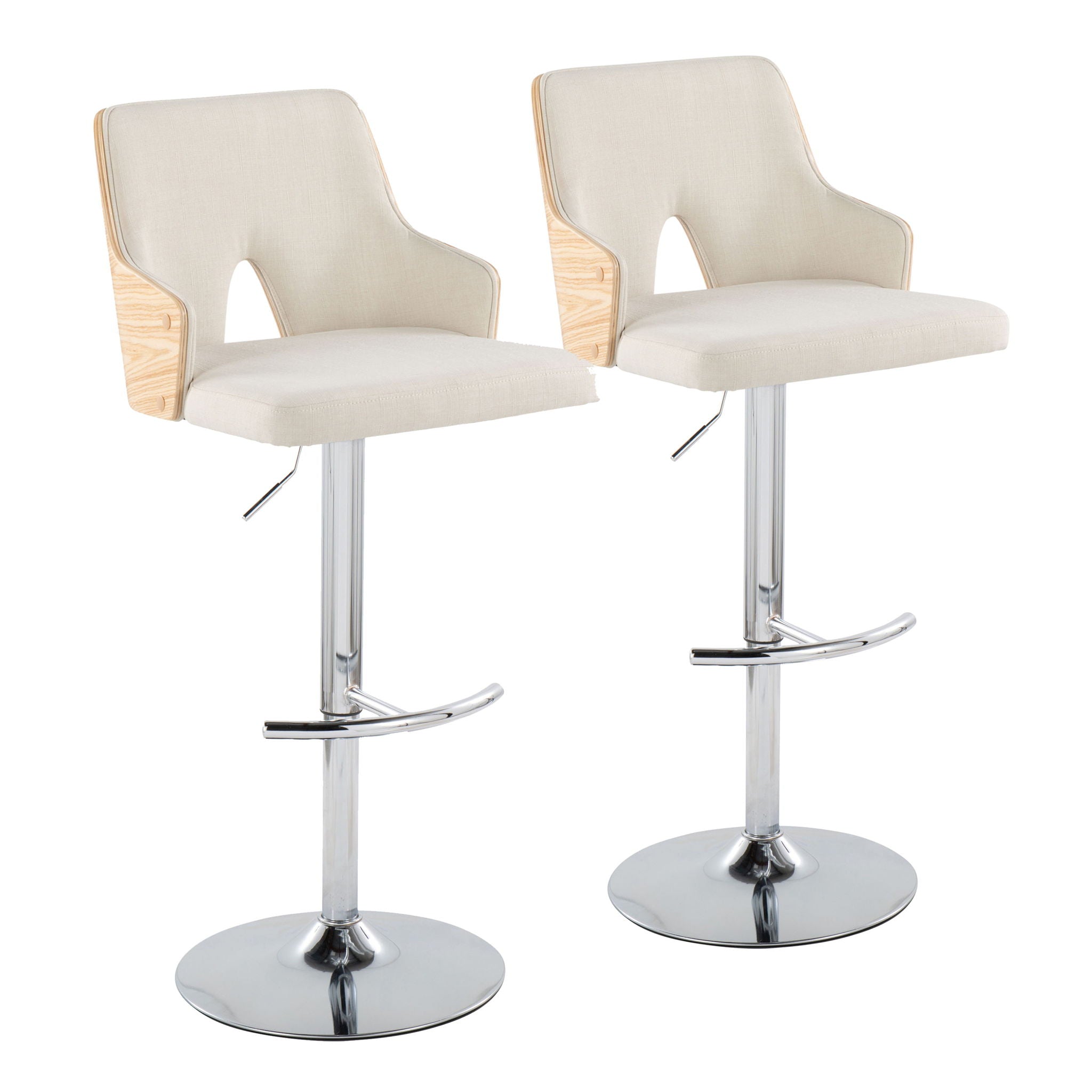 Stella - Contemporary With Swivel & Rounded T Footrest (Set