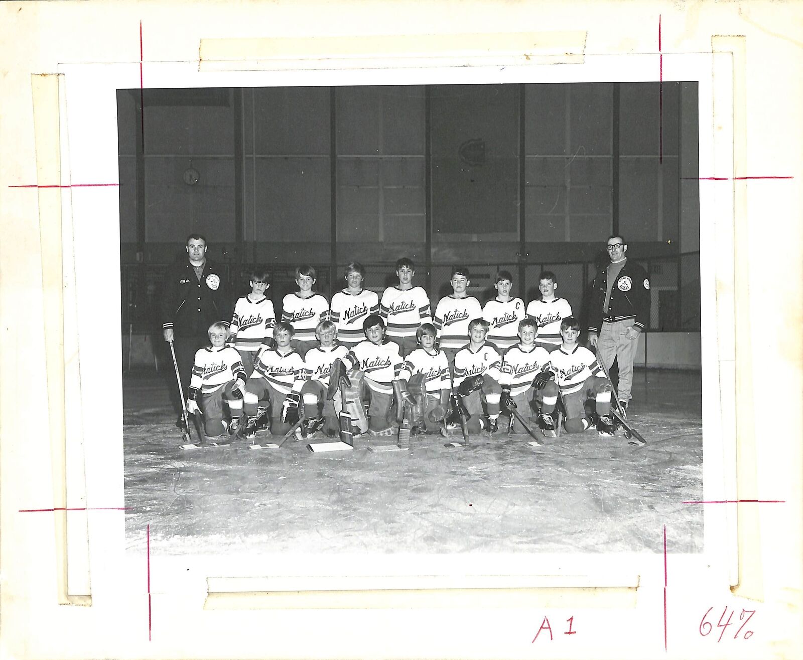 Vintage Natick Massachusetts 8.5x11 Press Hockey Photo 180732