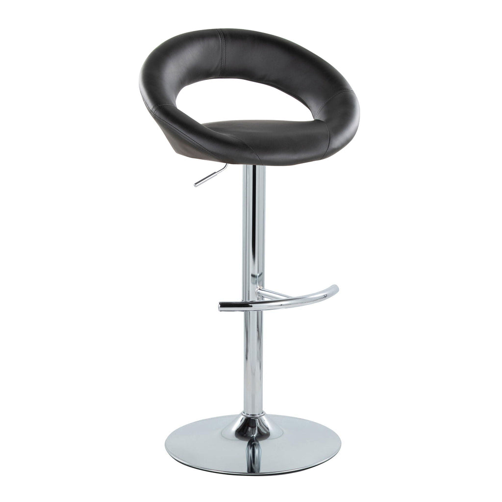 Posh - Contemporary Adjustable Barstool With Swivel (Set of 2)