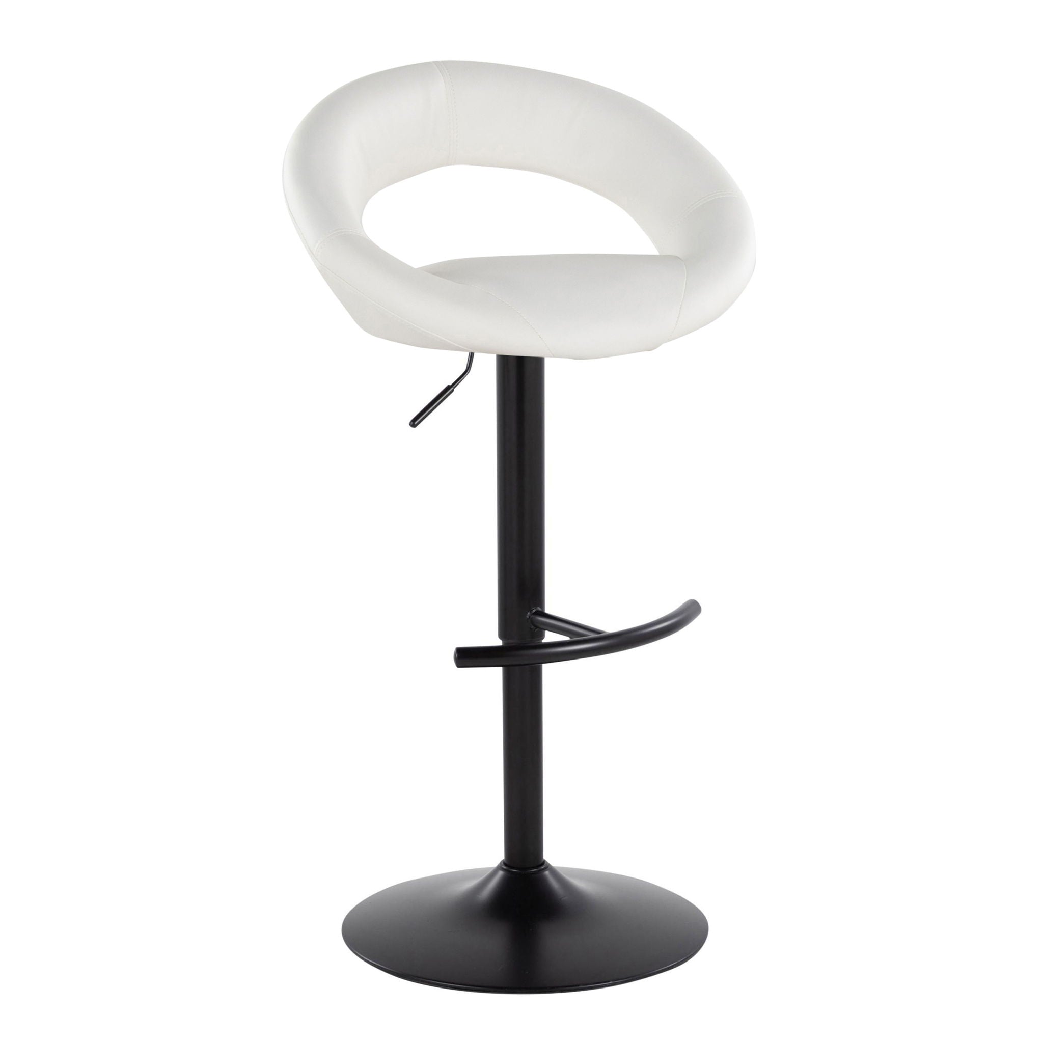Posh - Contemporary Adjustable Barstool With Swivel & Rounded