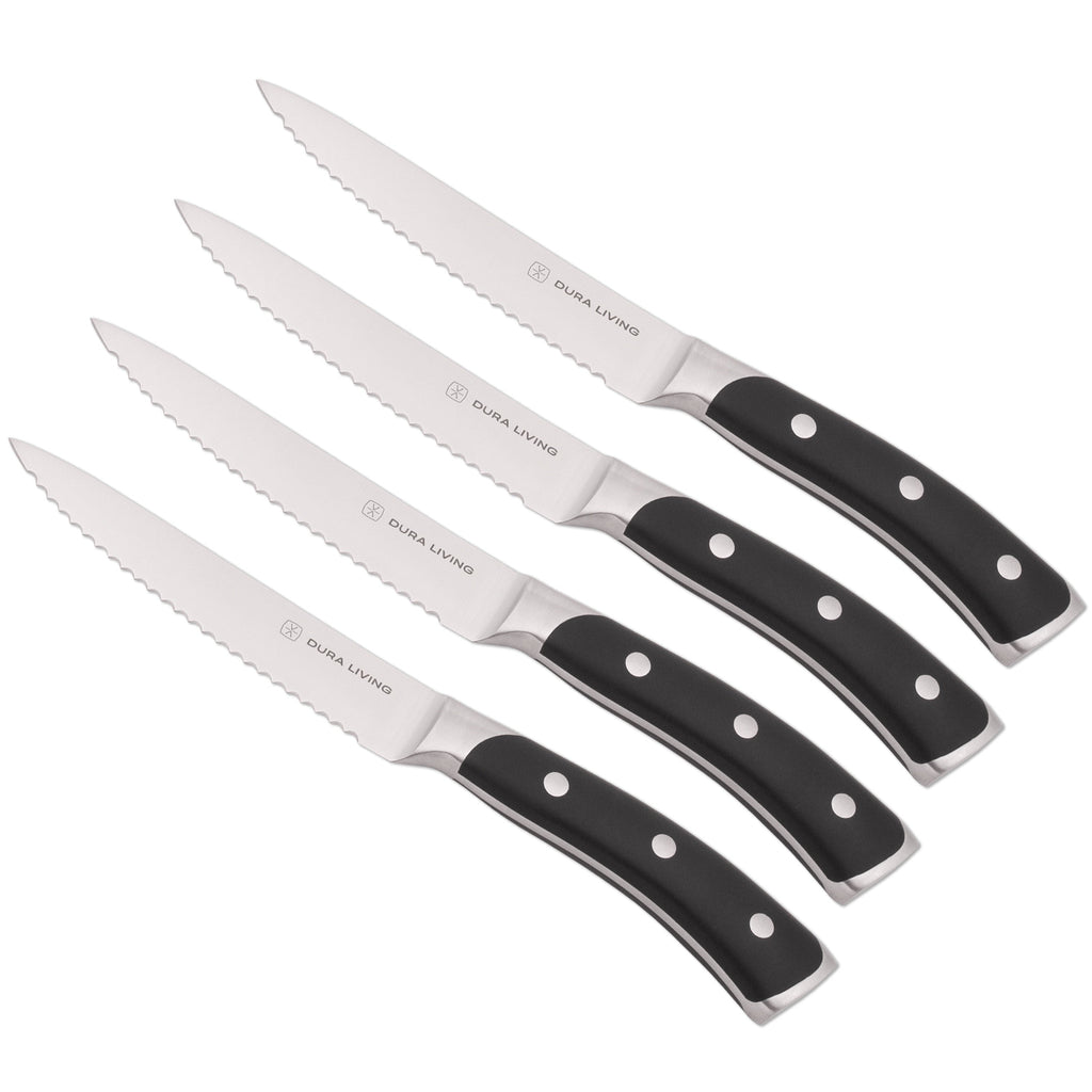 Elite Set of 4 Steak Knives - Black