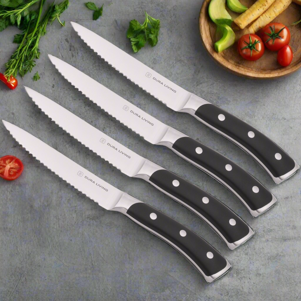 Elite Set of 4 Steak Knives - Black