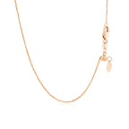 14k Rose Gold Adjustable Cable Chain 0.9mm