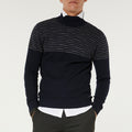 Moc Neck Sweater // Navy Blue