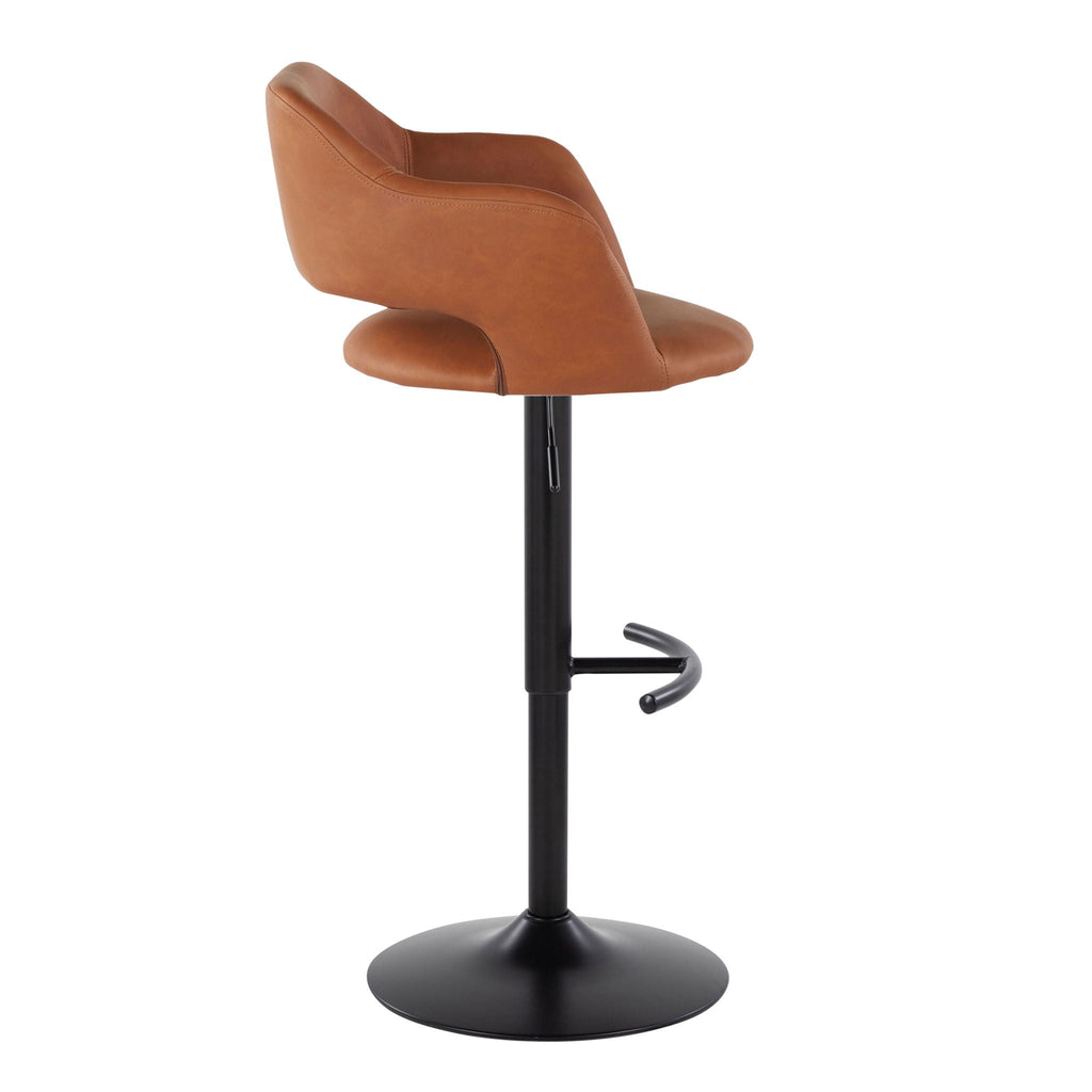 Margarite - Contemporary Adjustable Barstool With Swivel (Set of 2)
