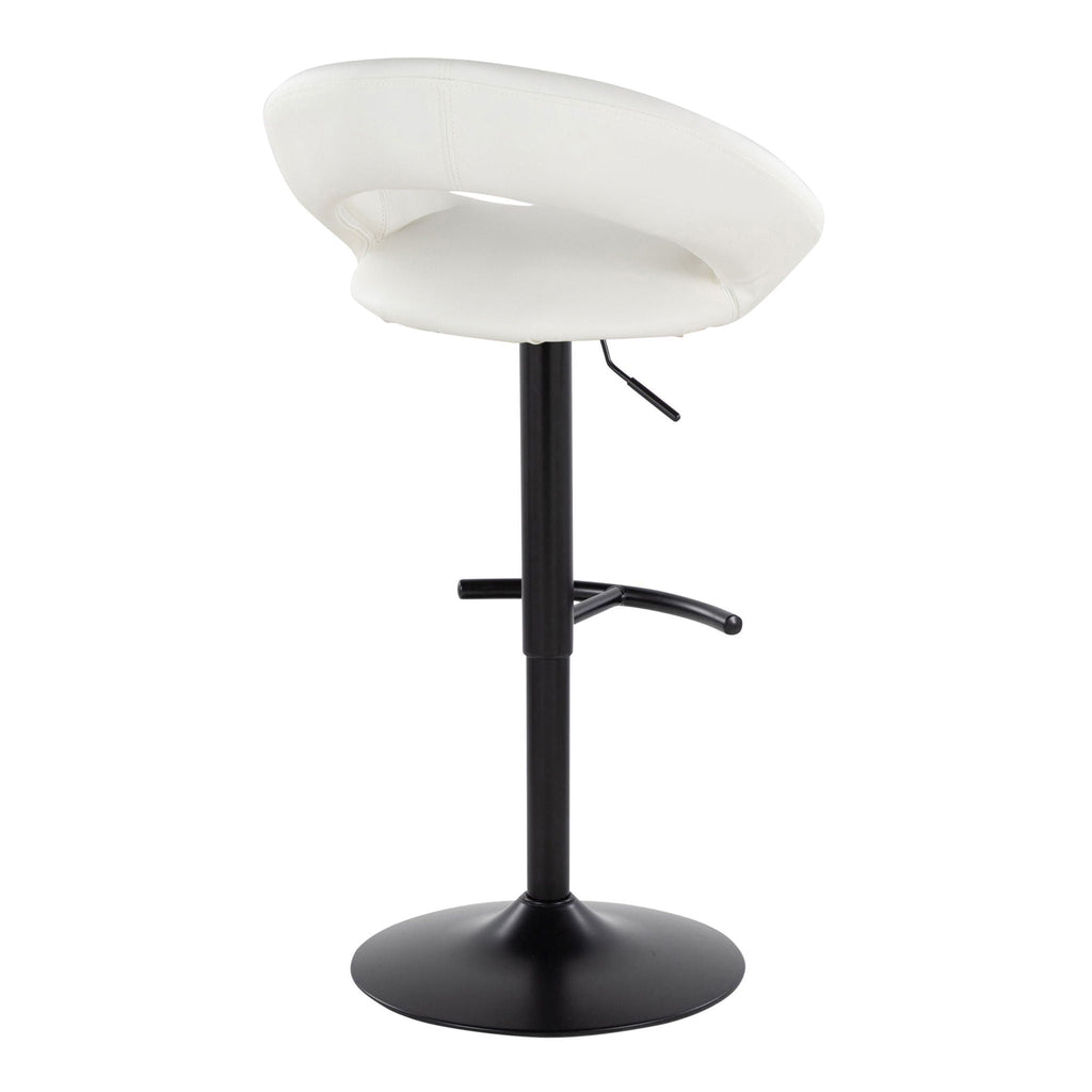 Posh - Contemporary Adjustable Barstool With Swivel & Rounded