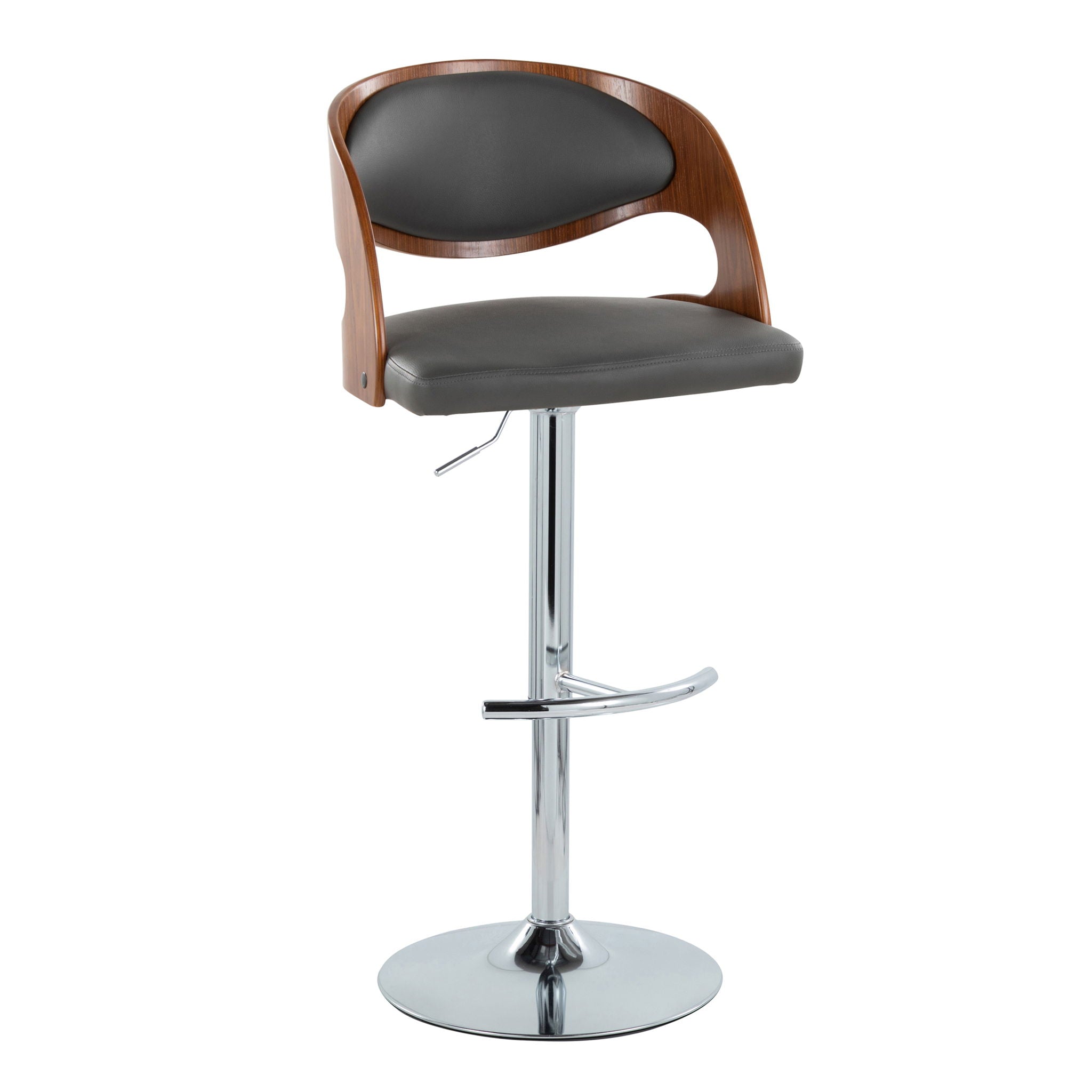 Pino - Mid Century Modern Adjustable Barstool & Swivel (Set of 2)