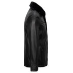 Button Up Plush Collar Jacket // Black