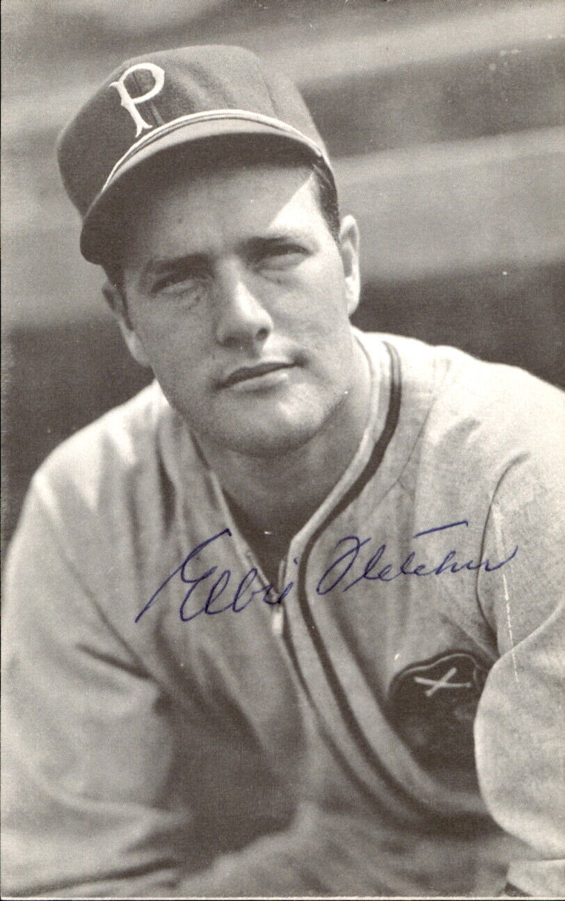 Elbie Fletcher Pirates d. 1994 Signed/Autographed 3x5  Photo 178225