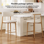 Upholstered Counter Height Bar Stools Island (Set of 2) - Beige