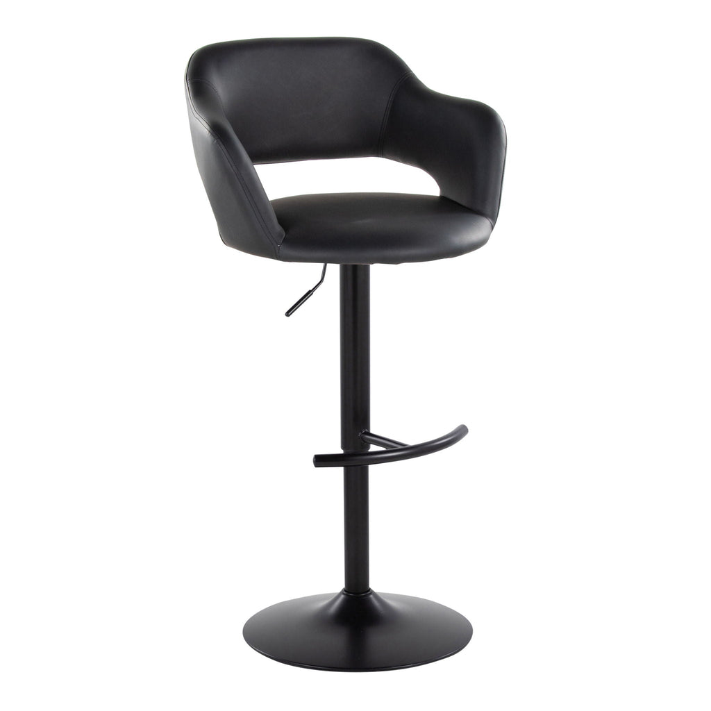 Margarite - Contemporary Adjustable Barstool With Swivel (Set of 2)