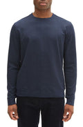 Robert Barakett Waverton Plaid Crewneck Sweatshirt in Navy, Size X-Large